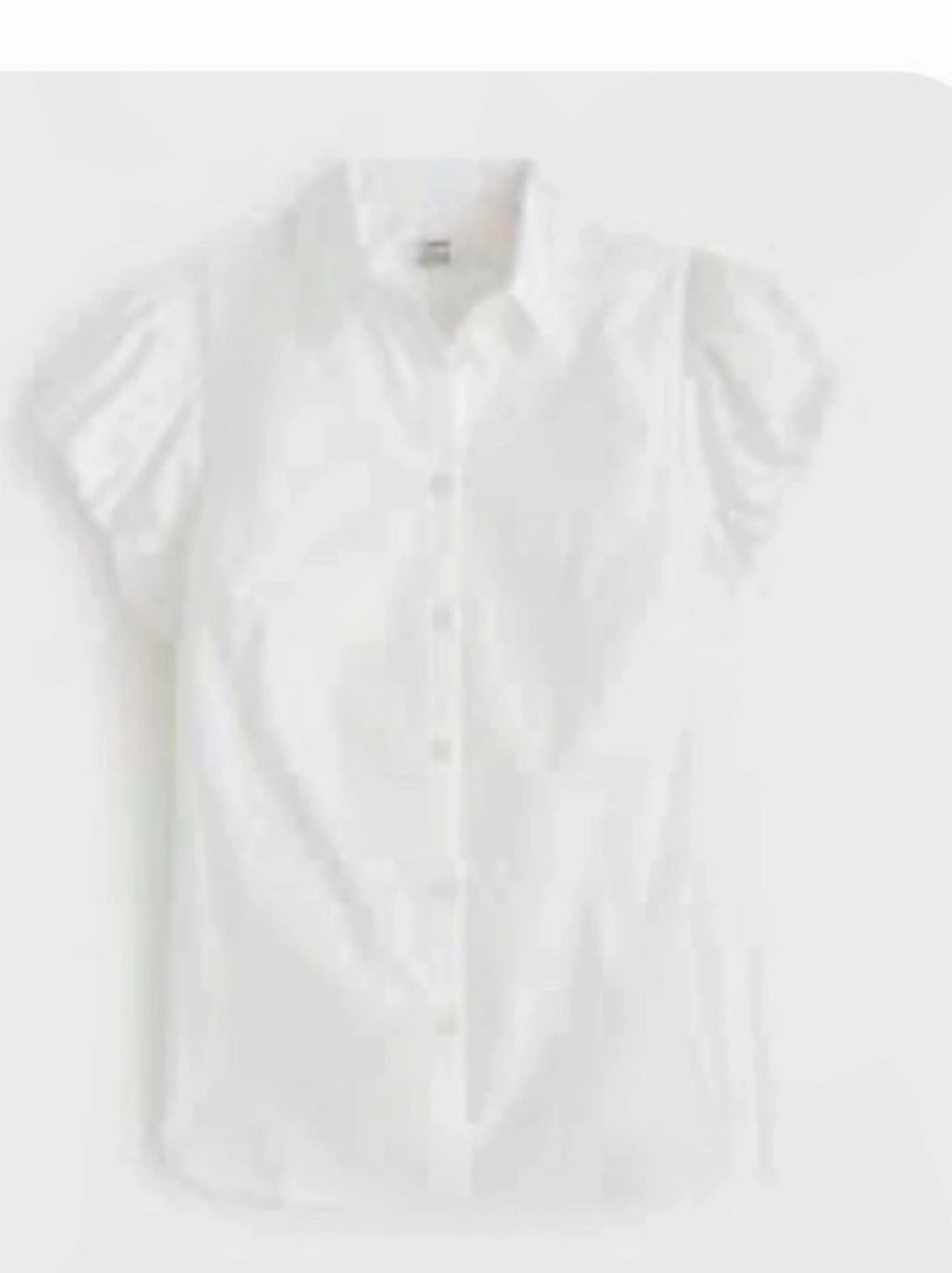 J.Crew Puff-Sleeve Button-Up Blend Button Down Size XL NWT